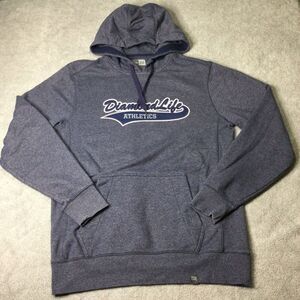 New Era Hoodie‎ Sweatshirt Mens Large Diamond Life Grey Baseball Pullover